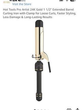 Hot Tools Pro Artist 24K Gold 1 1/2" Curling Iron - Gold/Black
